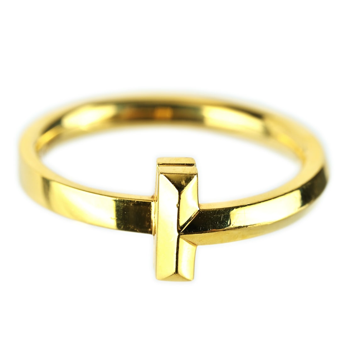 TIFFANY CO T1 K18 Ring: Type: Ring Metal:18K Yellow Gold Size:4.5(US) Signed By: T Co