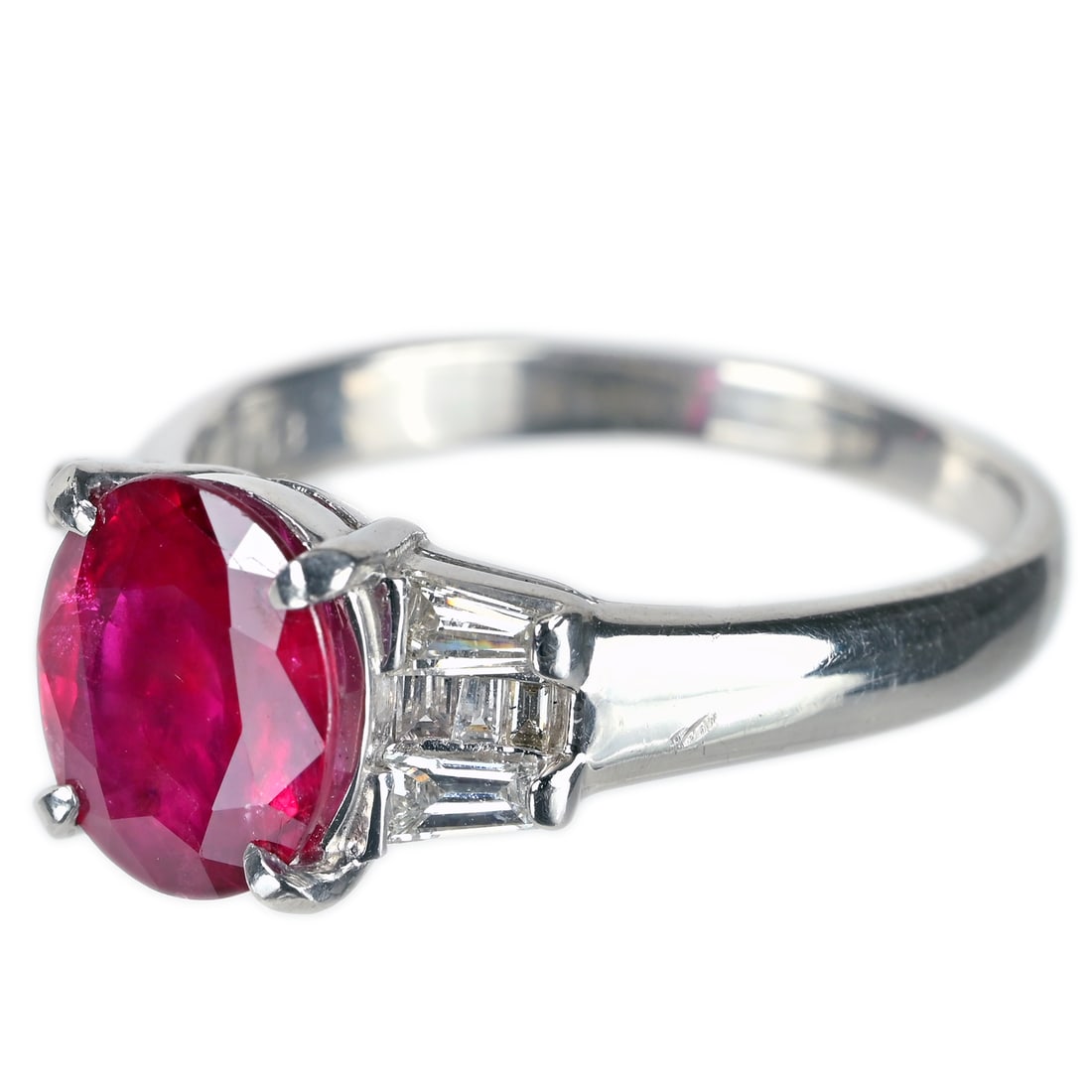 Pt900 Ruby Ring - 2
