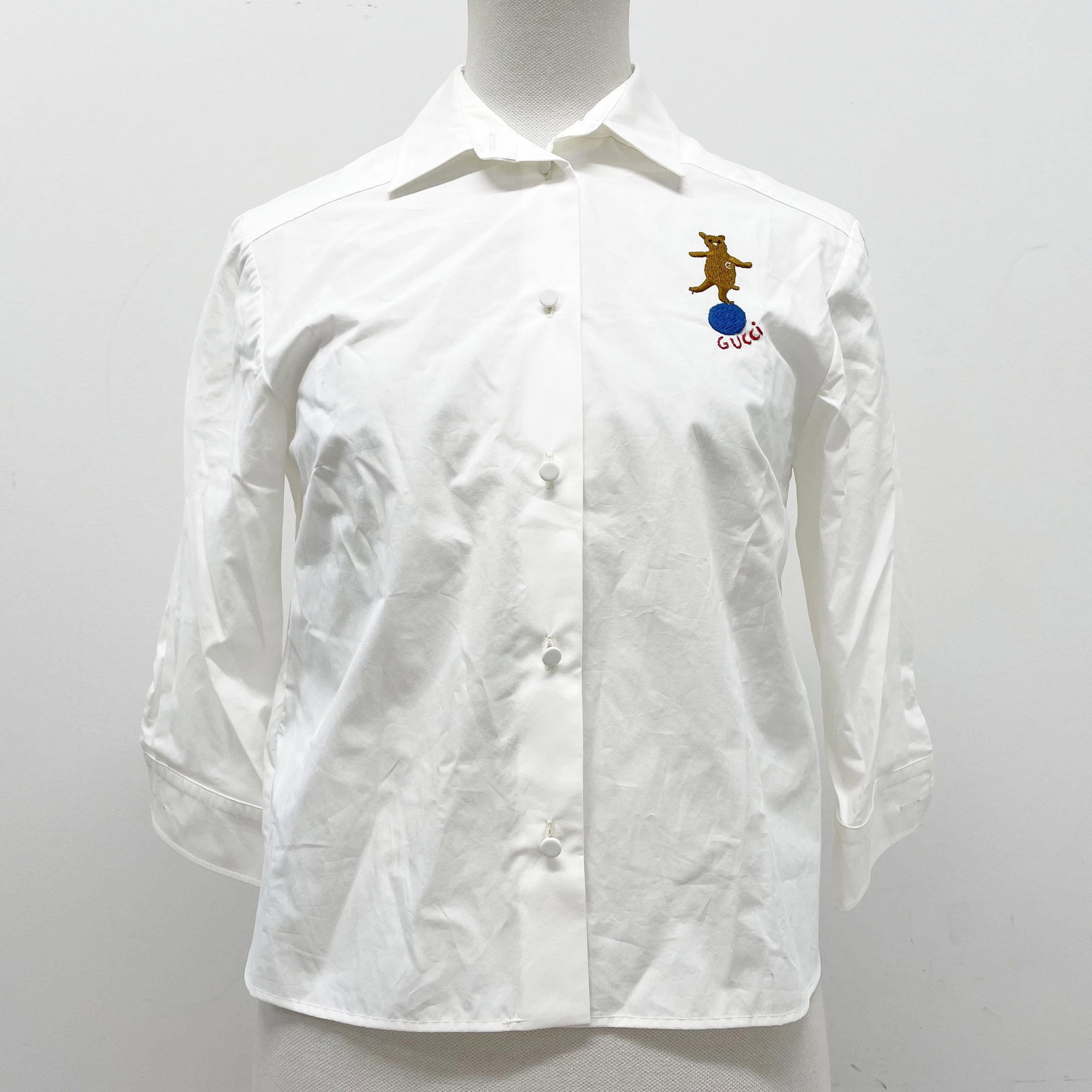 GUCCI Long Sleeve Shirt: Item Name:GUCCI Long Sleeve Shirt Brand:Gucci Model No.:WJ0 619466 Sizs:38 Material:Cotton Accessories:N/A