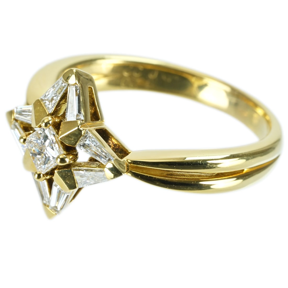 K18YG DIAMOND RING - 2