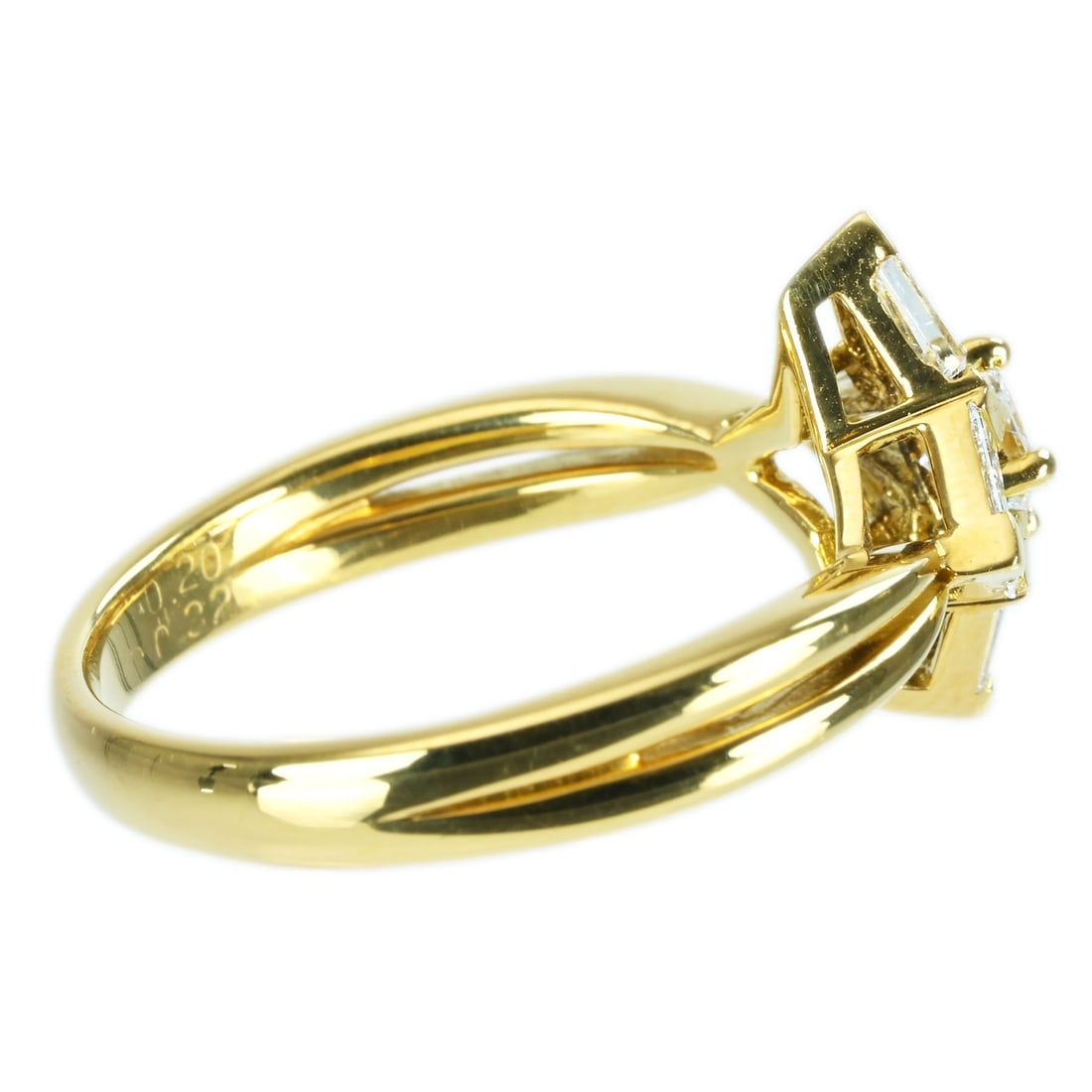 K18YG DIAMOND RING - 3