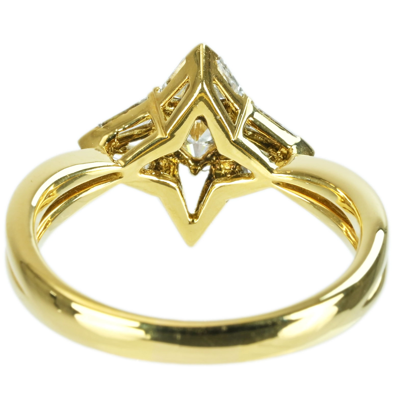 K18YG DIAMOND RING - 4