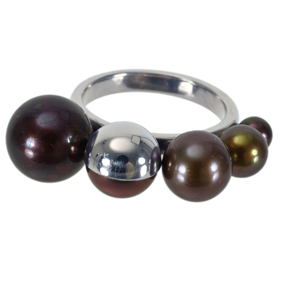 TASAKI 4.0 - 10.0mm Pearl K18 Ring: Brand:TASAKI Sizs:6(US) Material:K18 Accessories:N/A