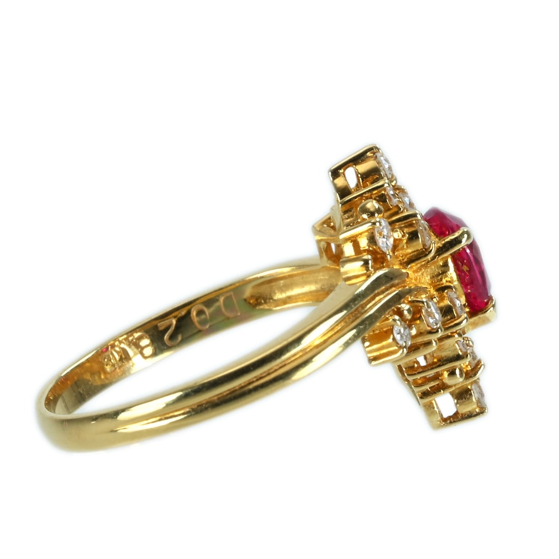 18K Ruby Diamond Ring - 3