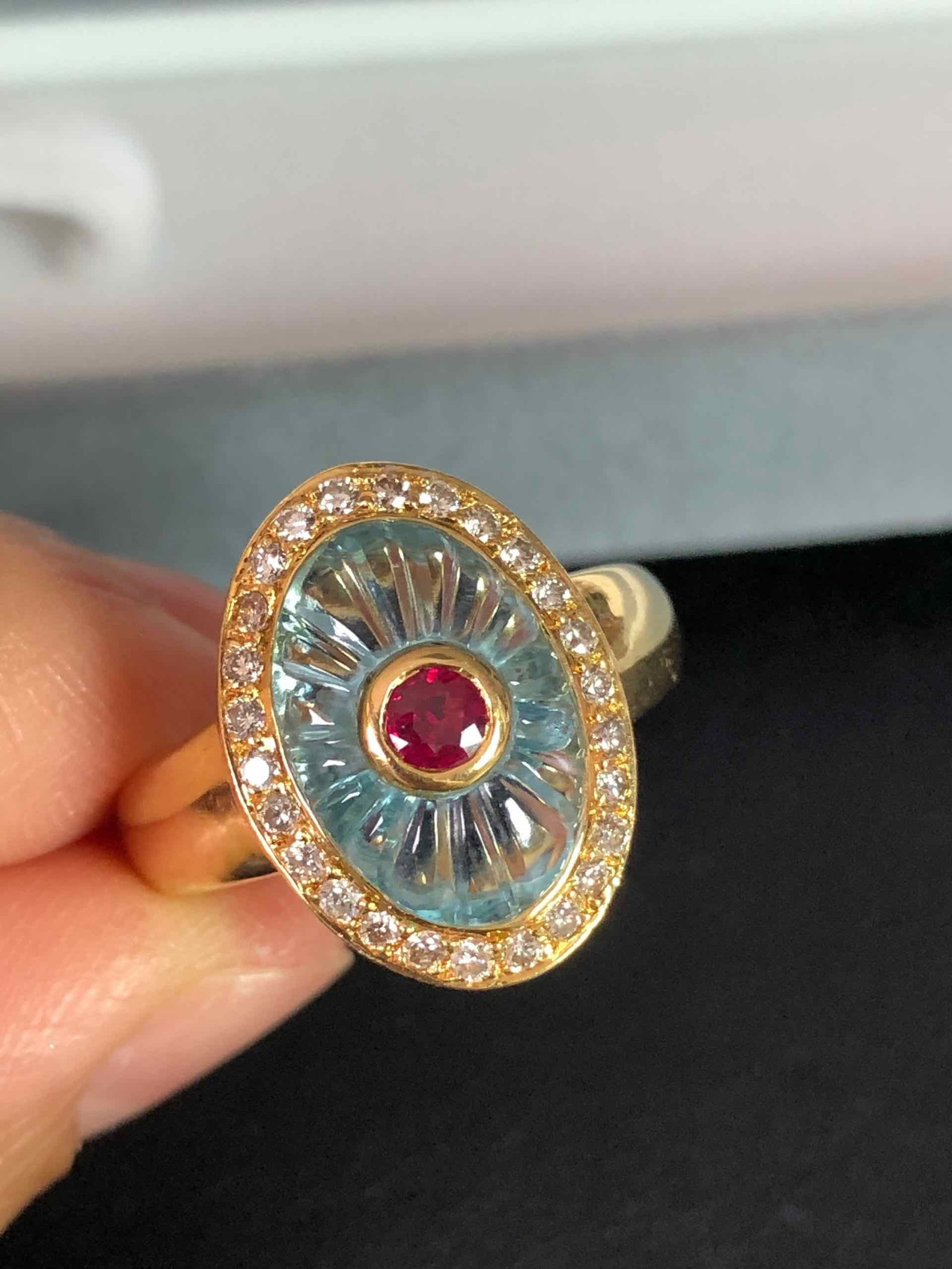 K18YG RUBY RING - 3