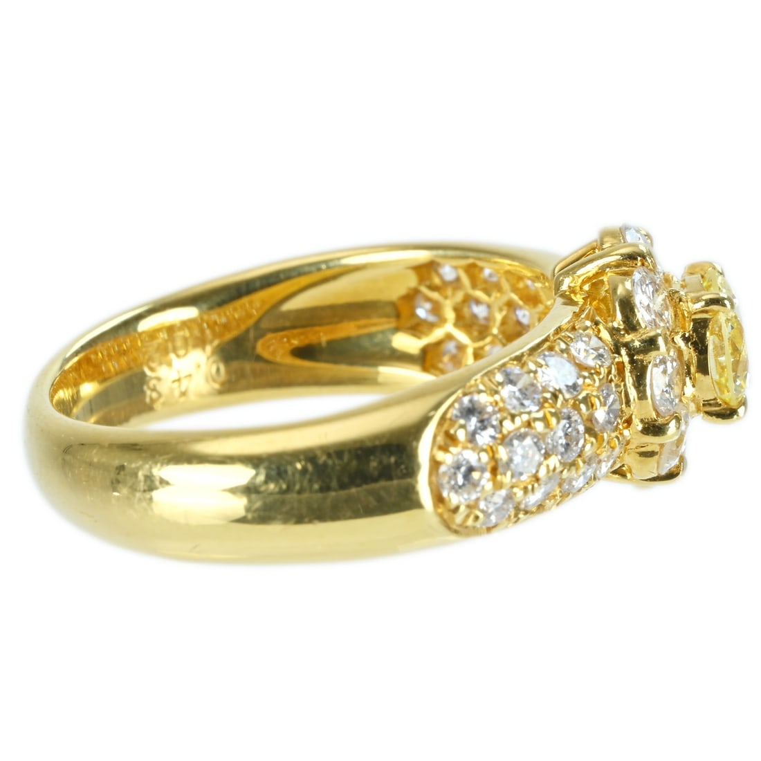 K18YG DIAMOND RING - 4