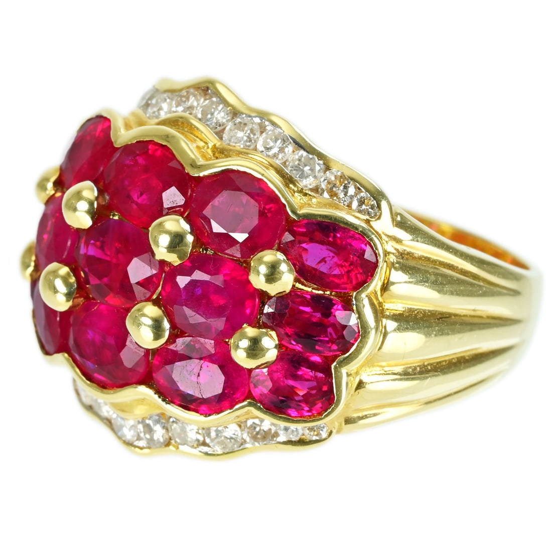 K18YG RUBY RING - 2