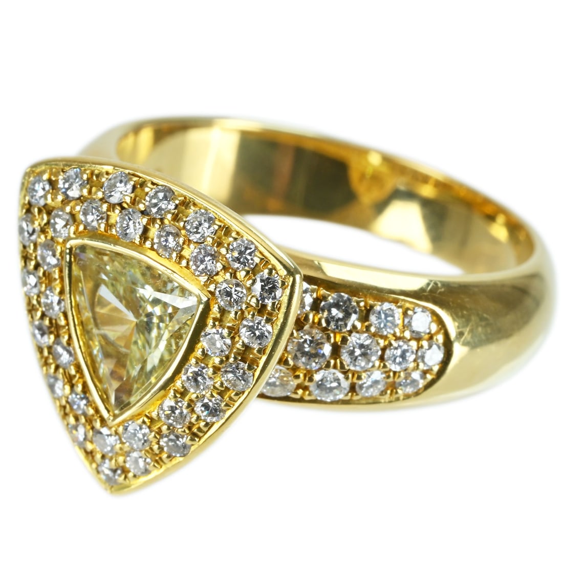 K18YG DIAMOND RING - 2
