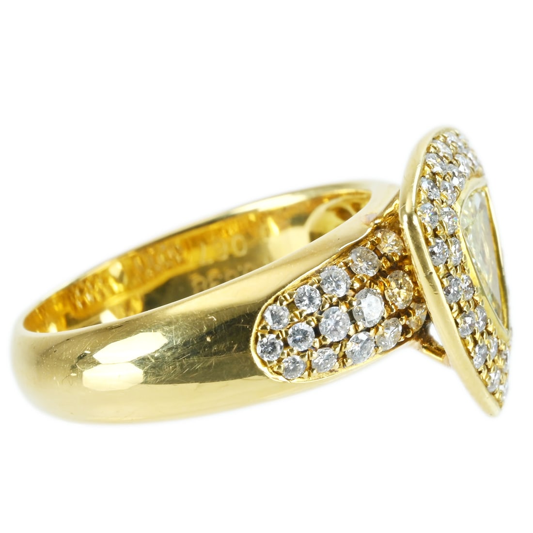 K18YG DIAMOND RING - 3