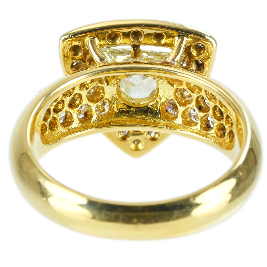 K18YG DIAMOND RING - 4