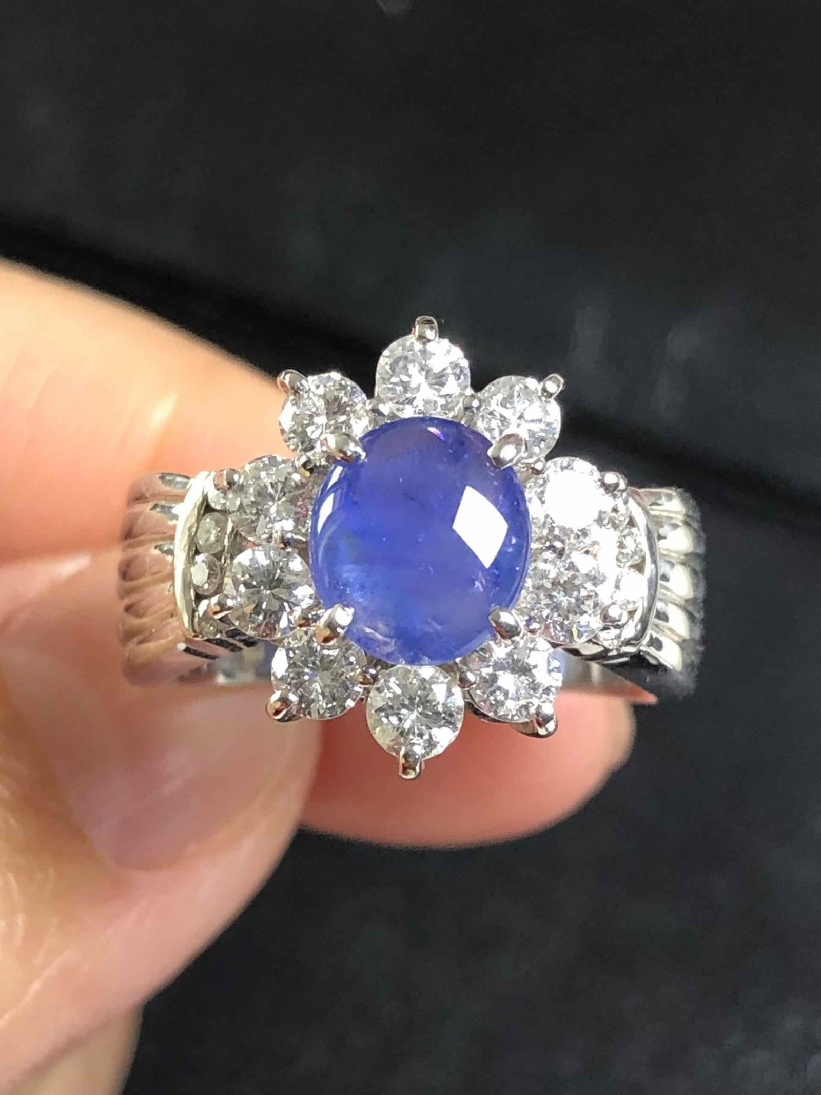 PT900 STAR SAPPHIRE RING - 3