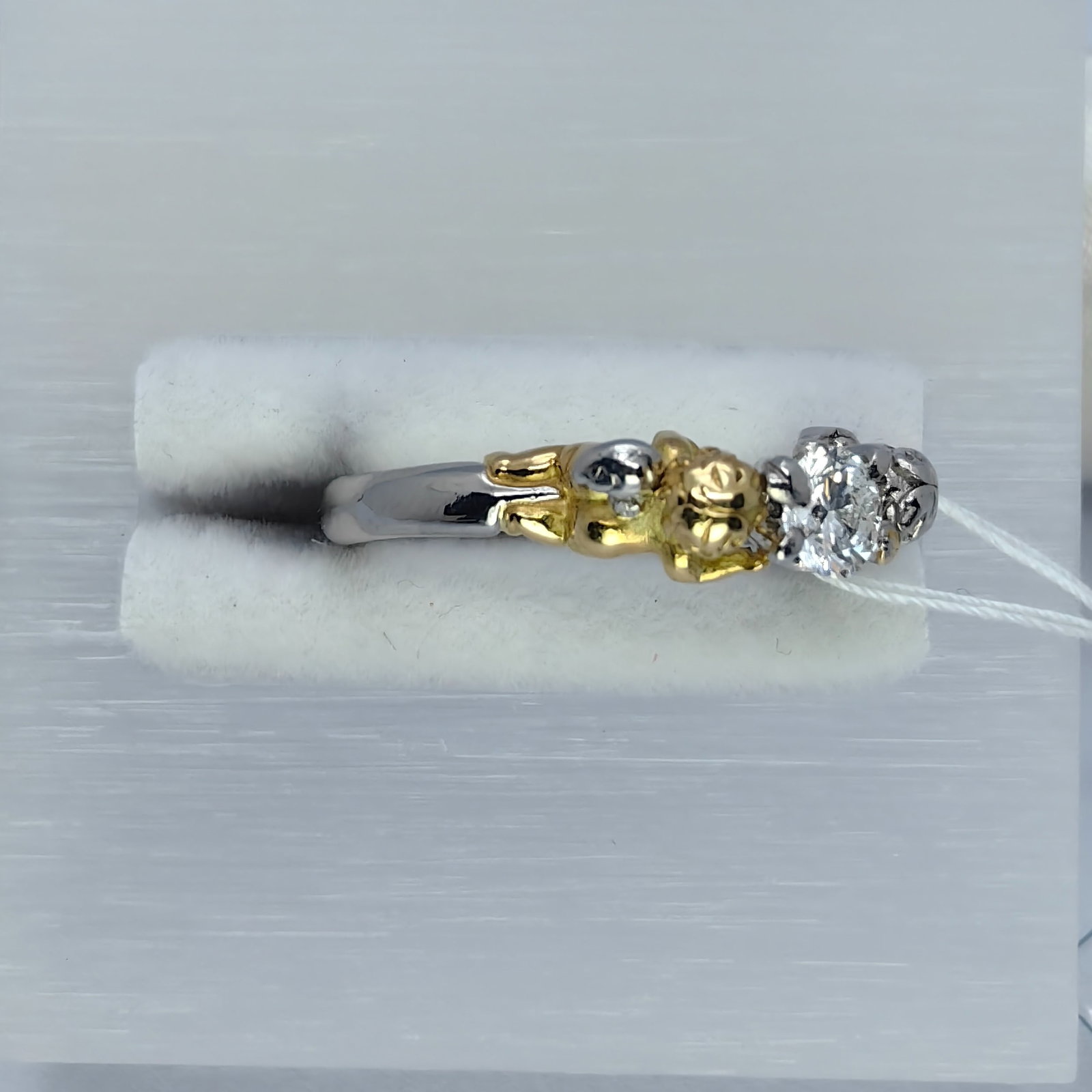K18/Pt900 Diamond Ring - 2