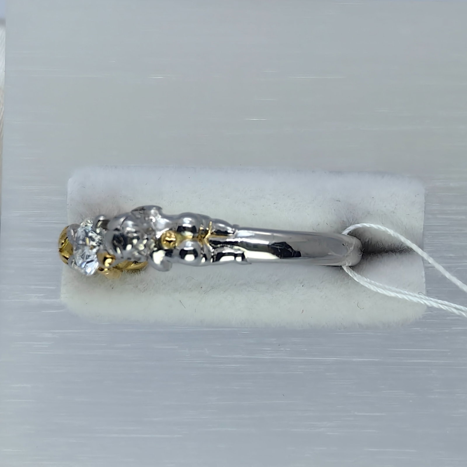 K18/Pt900 Diamond Ring - 3