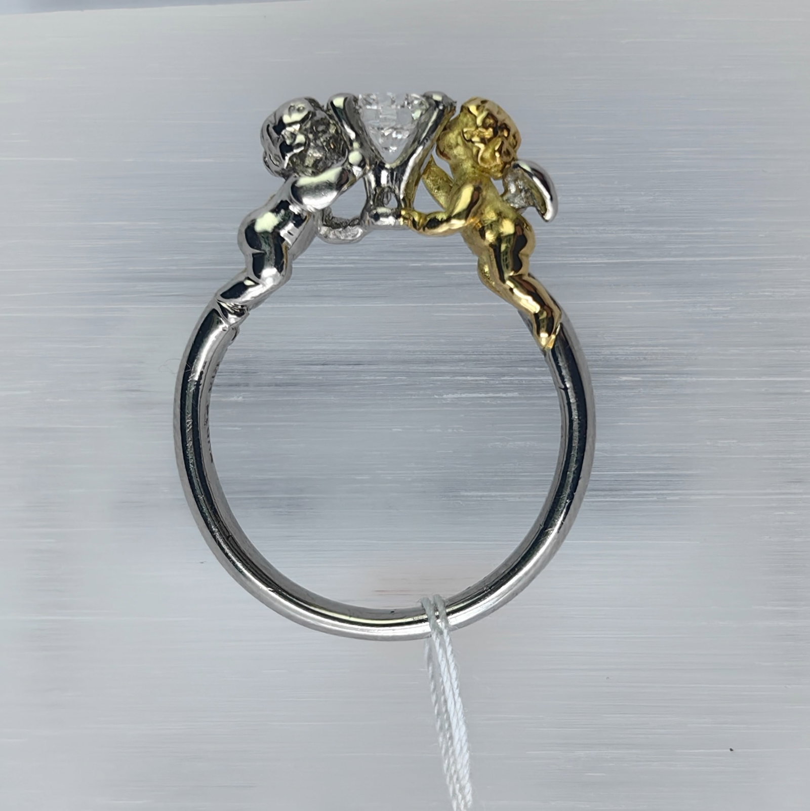 K18/Pt900 Diamond Ring - 4