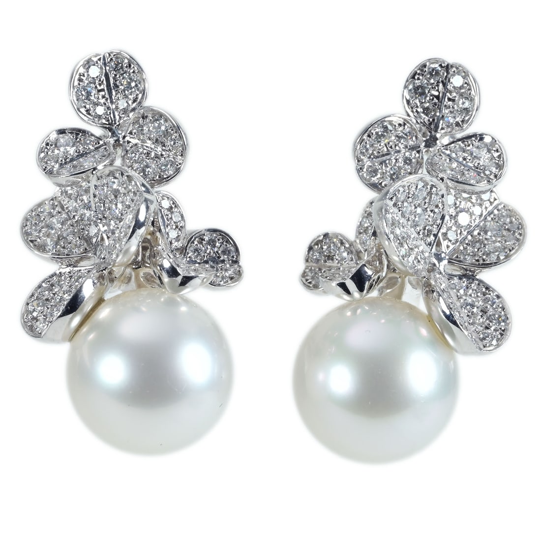 MIKIMOTO K18 11.7mm South Sea Pearl Diamond Earring: Brand:MIKIMOTO Model No.:N/A Diamond:1.20ct Material:K18 Accessories:N/A