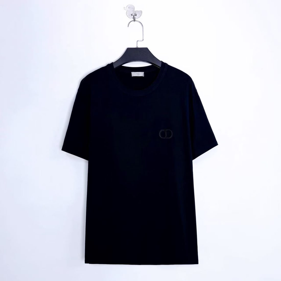 Dior Black Embroidered CD T-Shirt: Item Name:Dior Black Embroidered CD T-Shirt Brand:DIOR Material:N/A Size:Length 70cm Chest 112cm XL size Signed By:DIOR Accessories:with tag