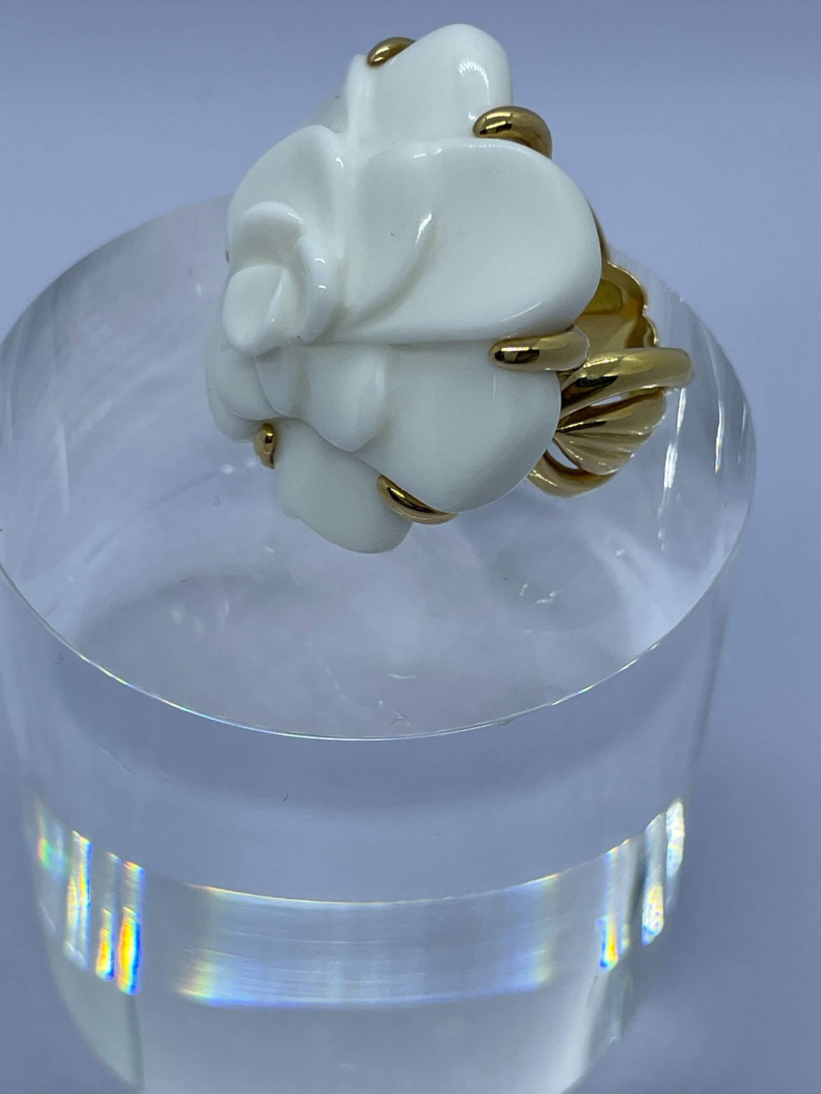 CHANEL K18 Camelia Ring - 4