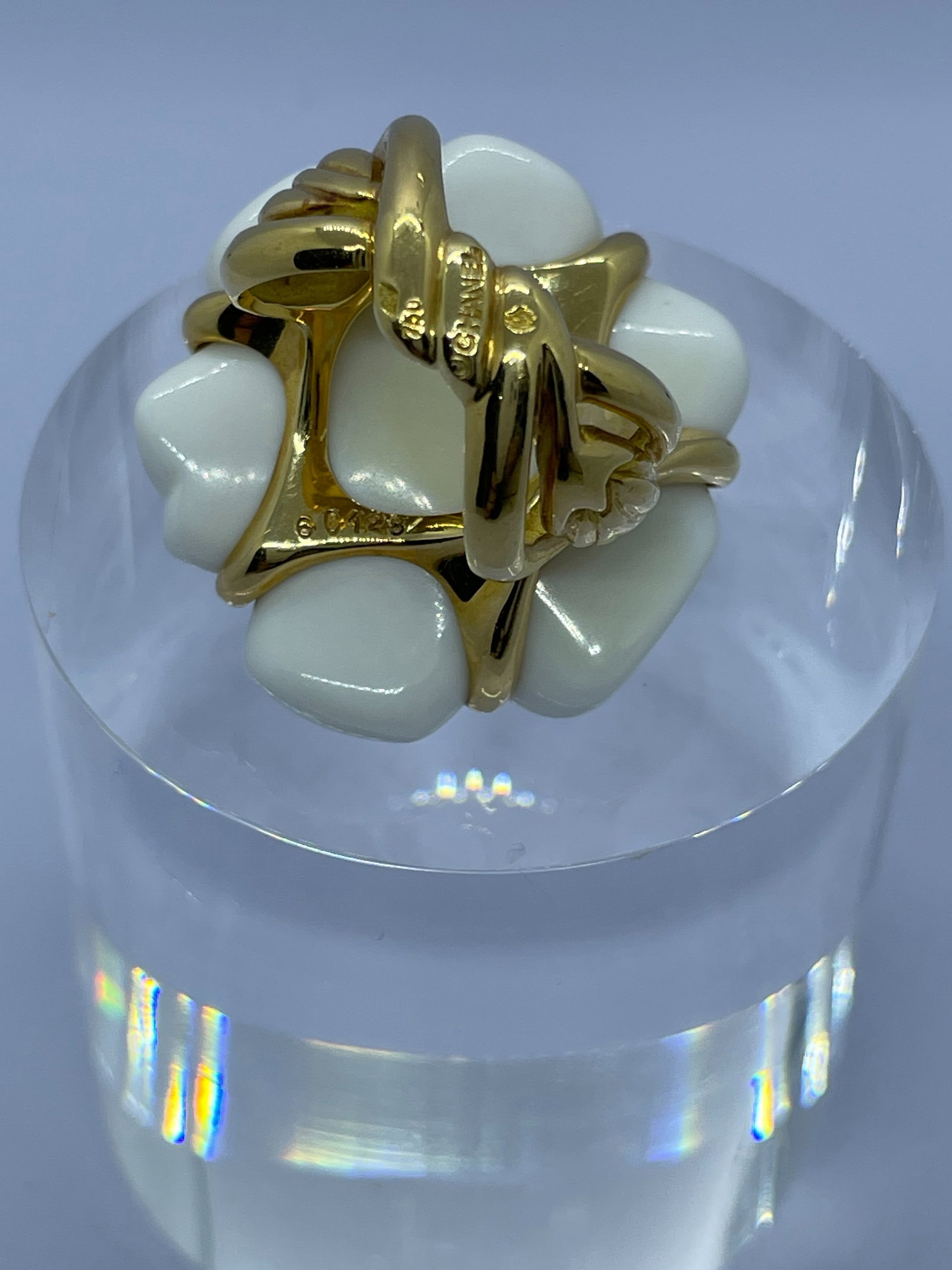 CHANEL K18 Camelia Ring - 5