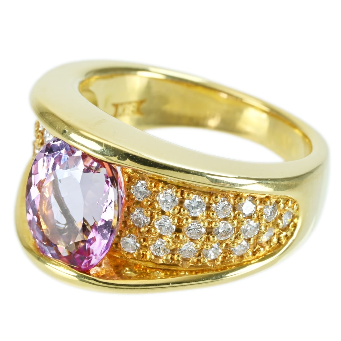 K18YG KUNZITE RING - 2