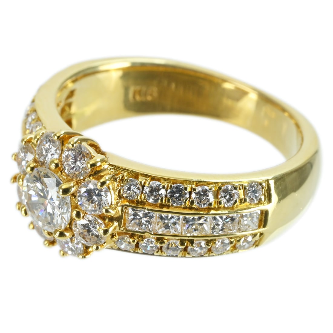 K18YG DIAMOND RING - 2