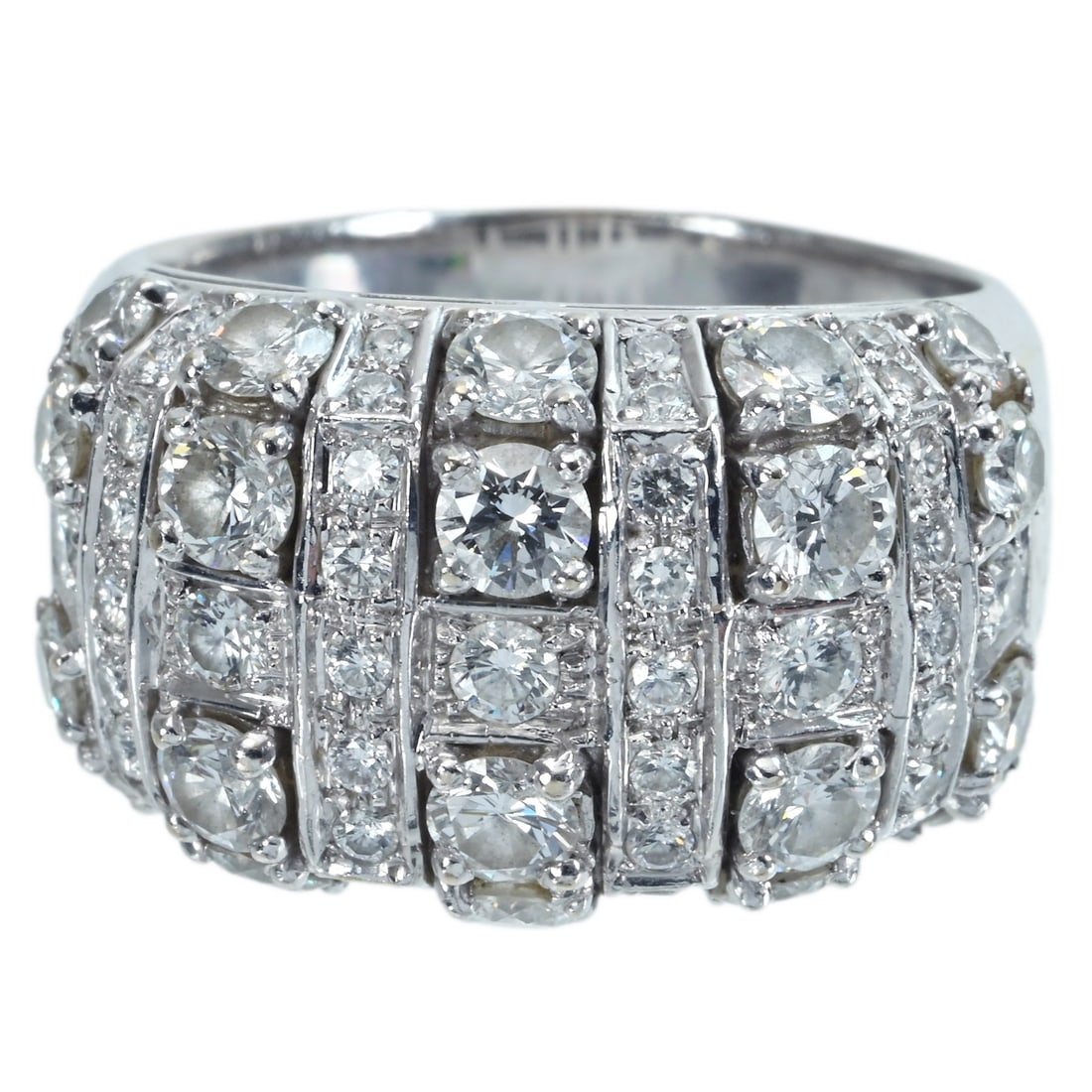 BVLGARI BULAGRI K18WG Modernist Cocktail Diamond Ring: Brand:BVLGARI Model No.:N/A Sizs:7.5(US) Material:K18 Accessories:N/A