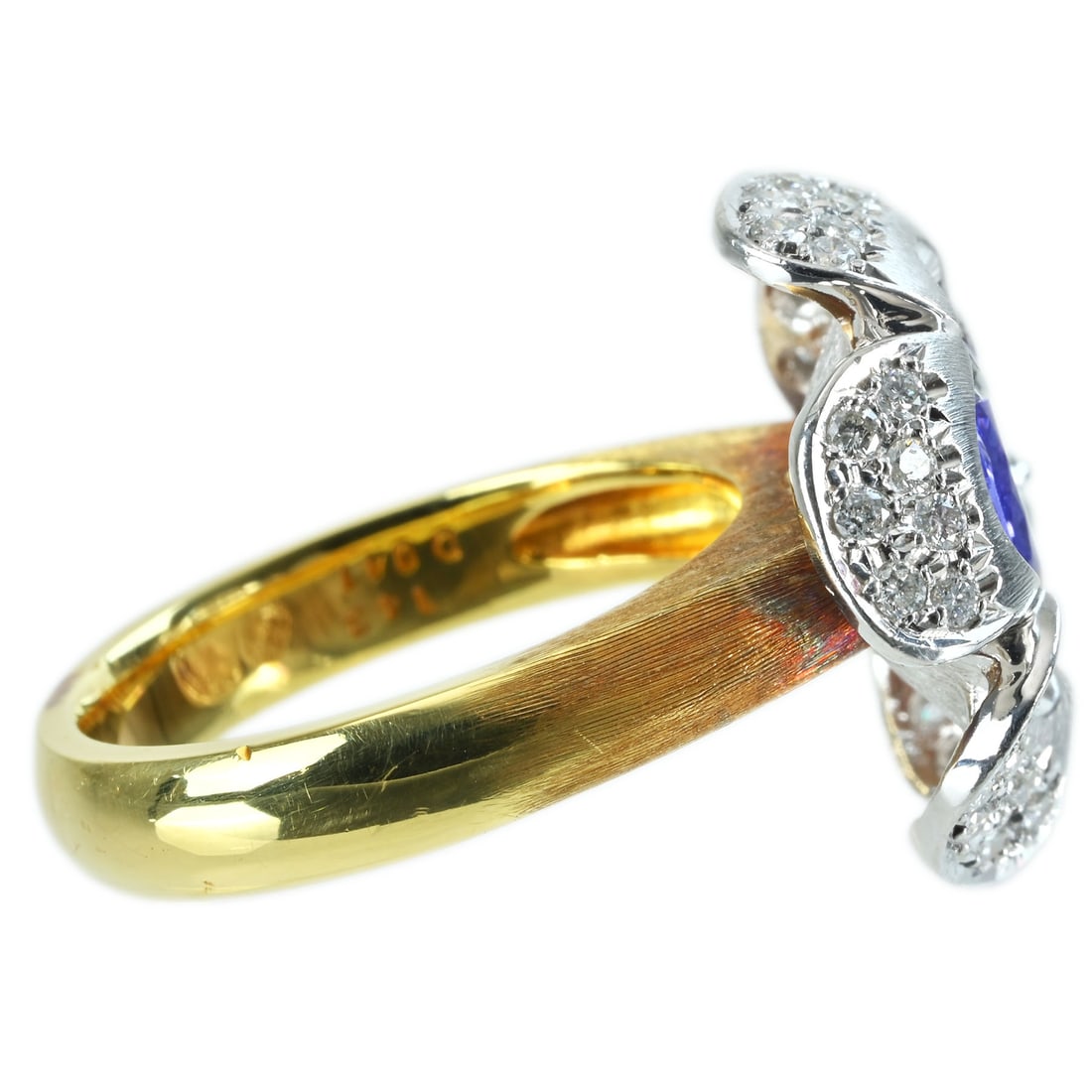 K18/PT900 TANZANITE RING - 2