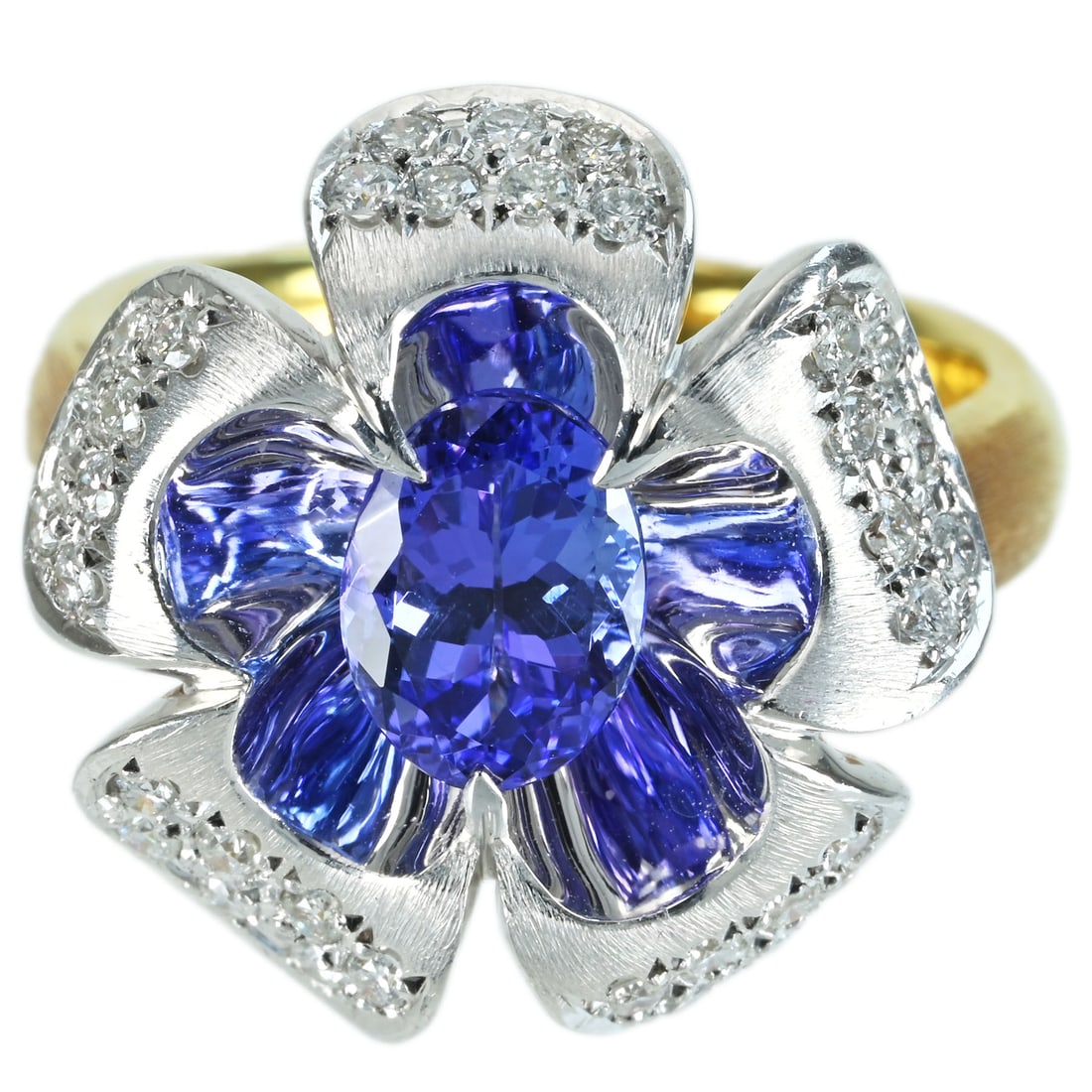K18/PT900 TANZANITE RING - 4
