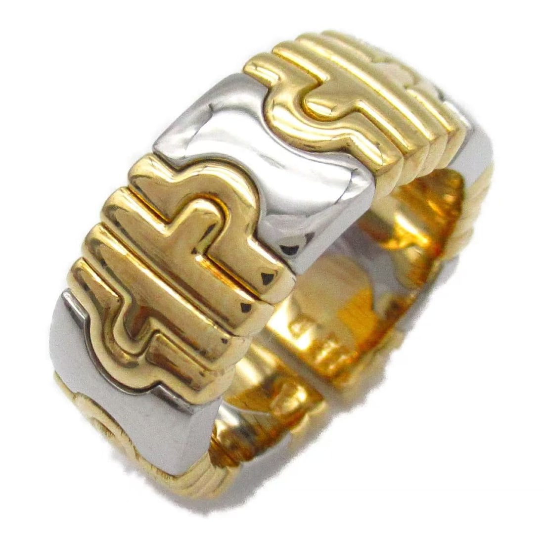 BVLGARI BULAGRI Parentesi K18/SS Ring: Type: Ring Metal:18K/SS Diamond:N/A Size:4.75(US) Signed By:BVLGARI