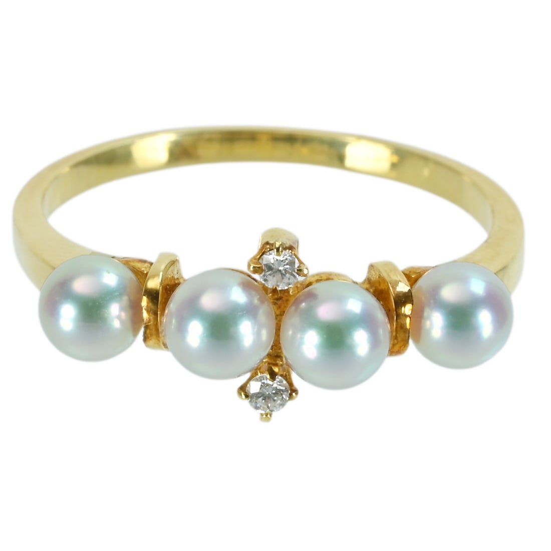 MIKIMOTO 3.6mm Baby Akoya Pearl K18 Ring: Brand:MIKIMOTO Model No.:N/A Sizs:5(US) Material:K18 Signed By:MIKIMOTO Accessories:N/A