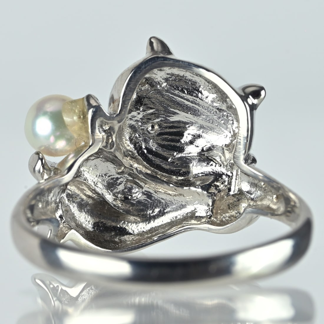 Pt900 Pearl Ring - 4