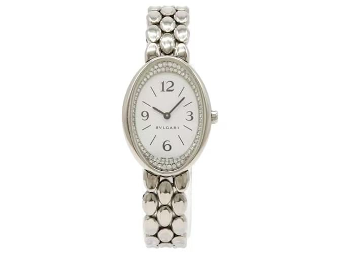 BVLGARI BULGARI Ovale Diamond Watch: Type: Watch Model: OVW32G/D2586 Case Material: 18K Movement: Quartz Band Material: 18K Dial Color: White Case Size: 32mm*23mm Wrist Size: 16.5cm