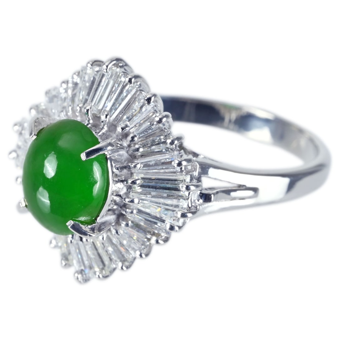 PT900 JADEITE RING - 2