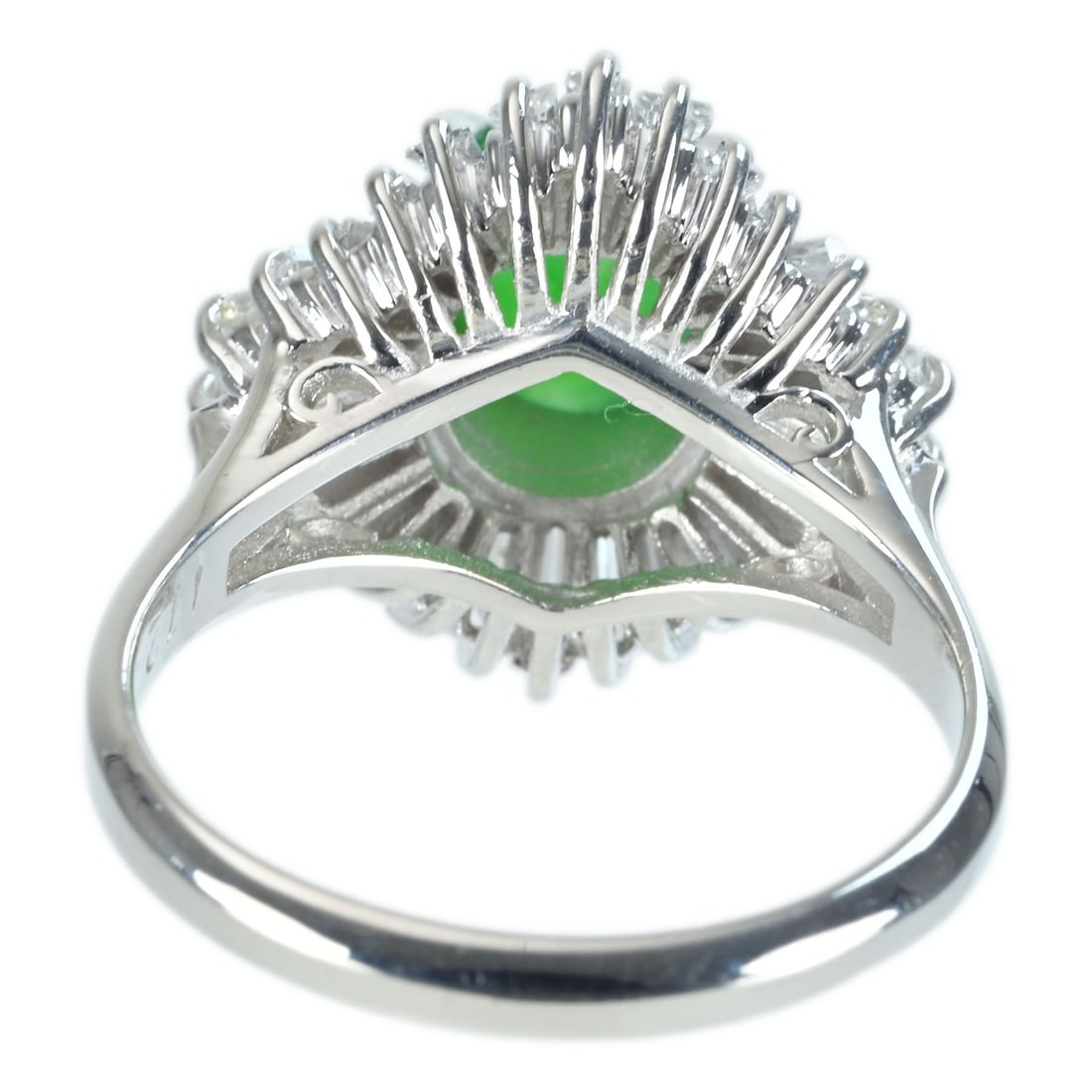 PT900 JADEITE RING - 4