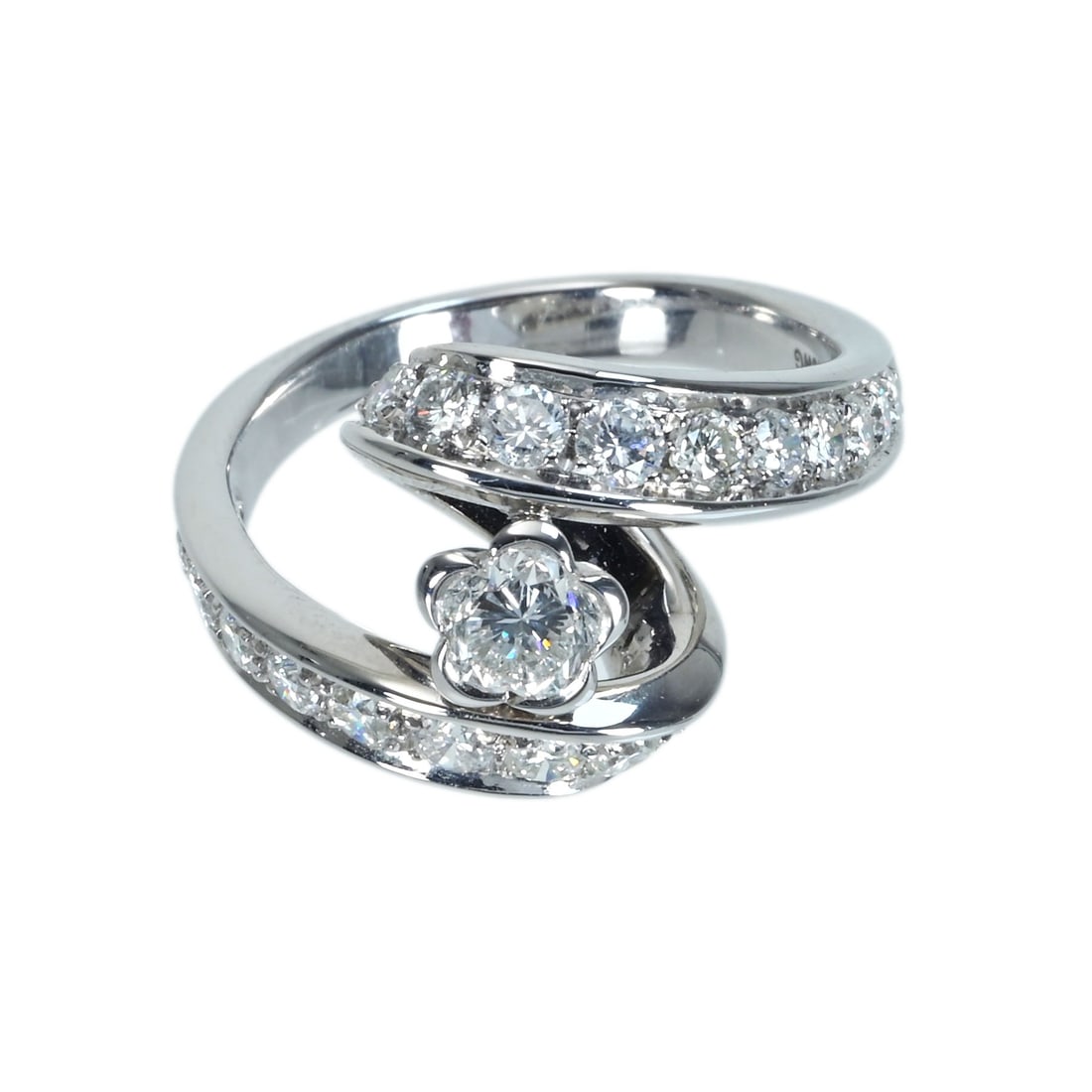 K18 Diamond Ring: Type: Ring Metal:18K White Gold Diamond:N/A Size:6.5(US) Signed By: N/A