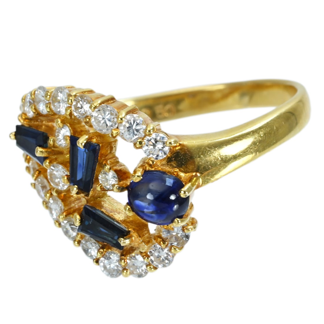 K18 Sapphire Diamond RIng - 2