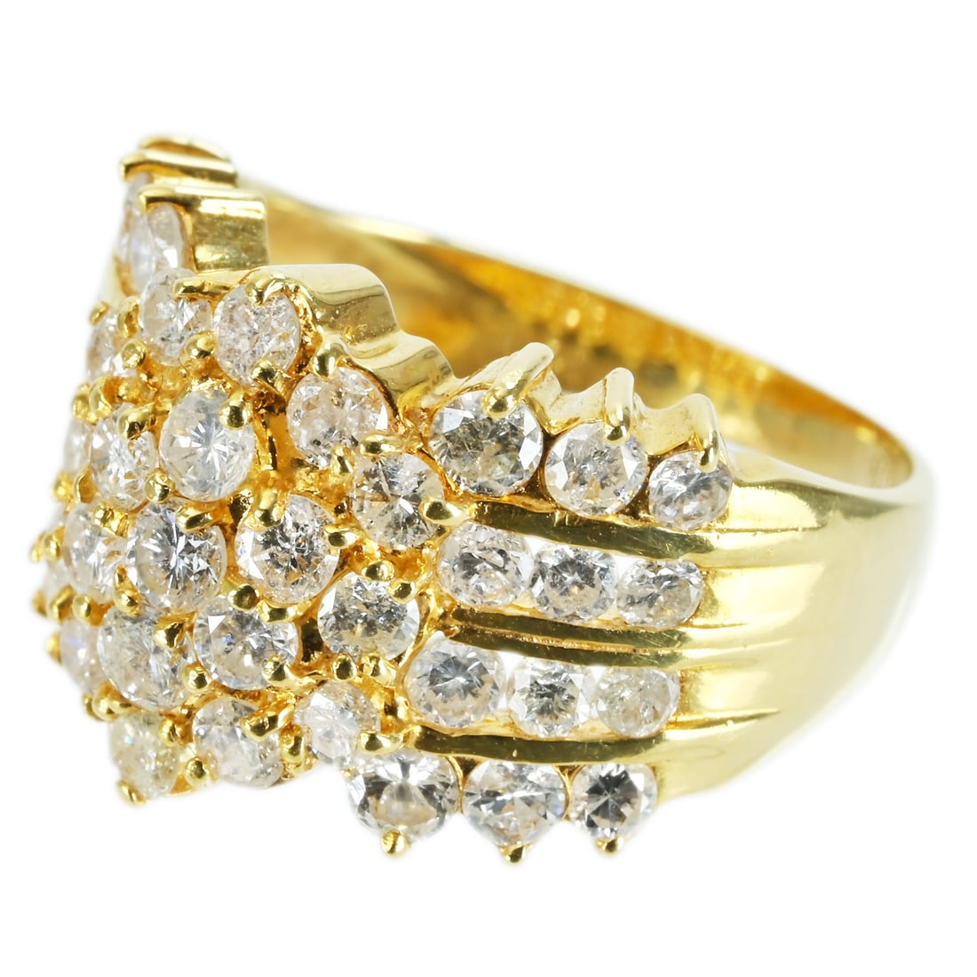 K18YG DIAMOND RING - 2
