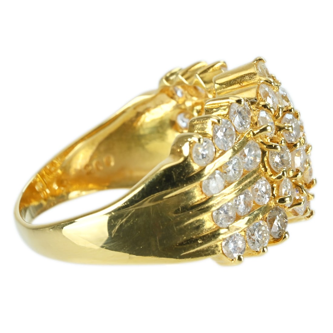 K18YG DIAMOND RING - 3