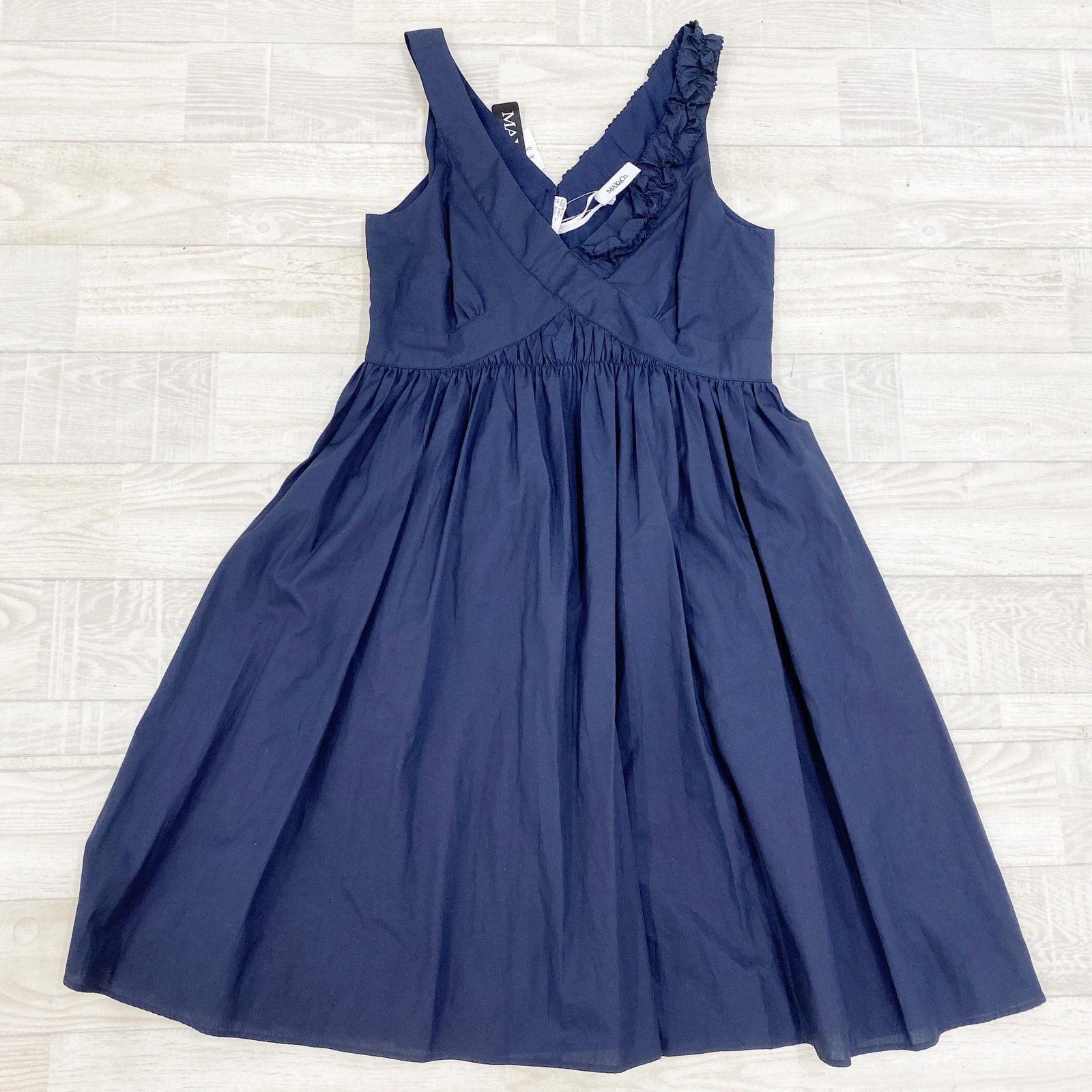 MAX&Co DRESS COTTON BLUE: Type:DRESS Item Name:MAX&Co DRESS COTTON BLUE BRAND:MAX&CO Material:COTTON Size:#34 Accessories:TAG