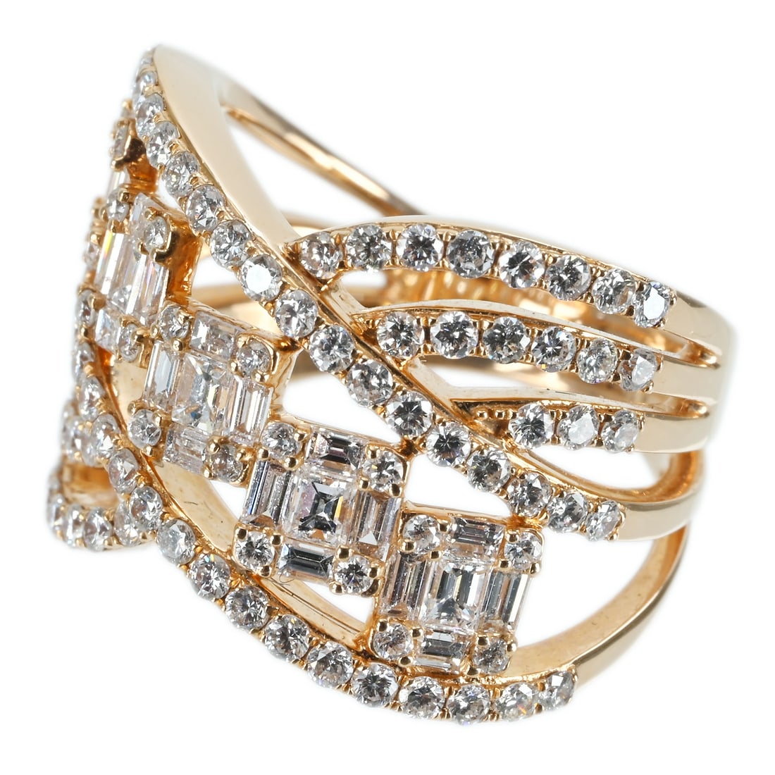 K18PG DIAMOND RING - 2