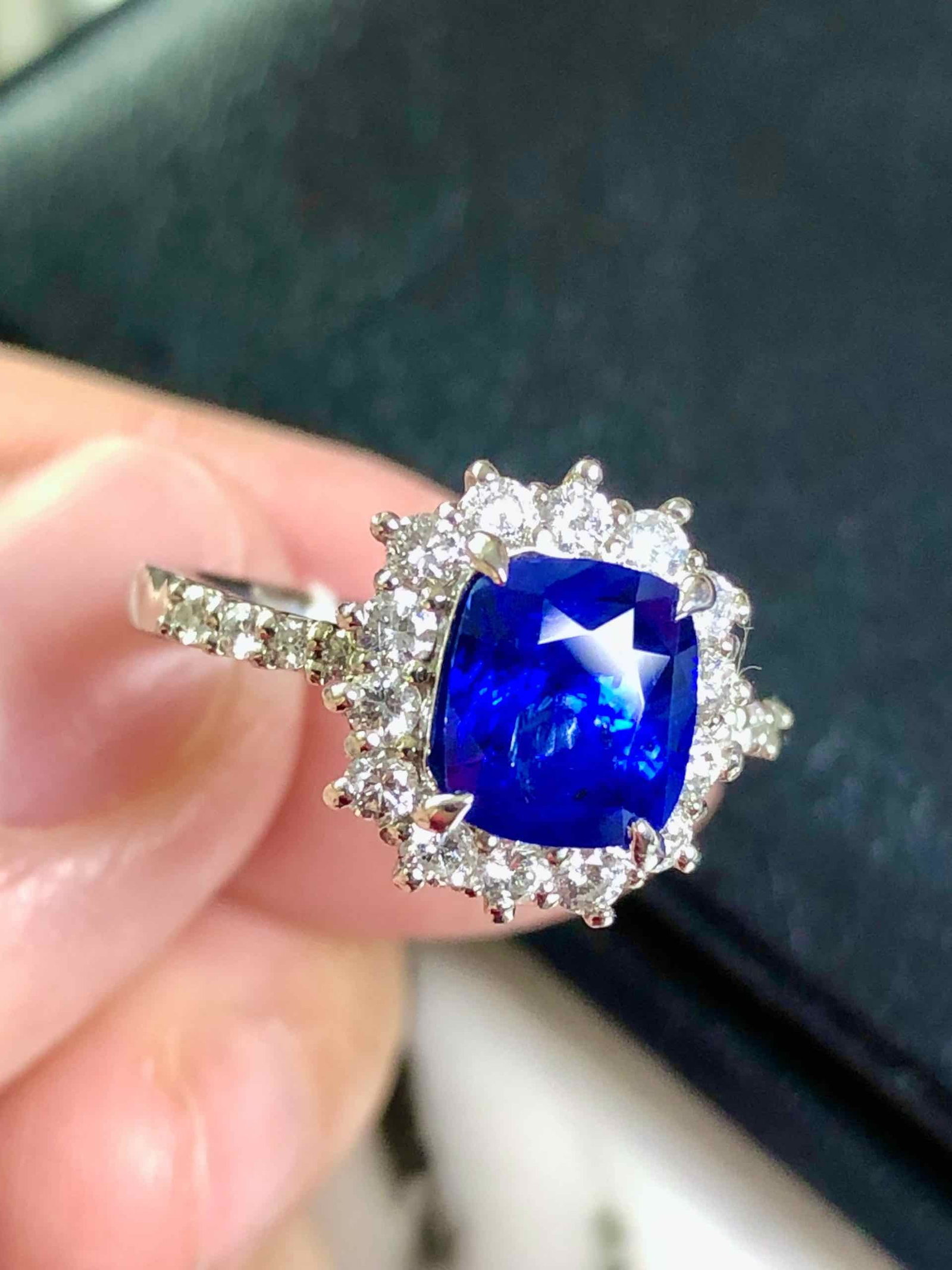 RING PT900 RING SAPPHIRE - 3