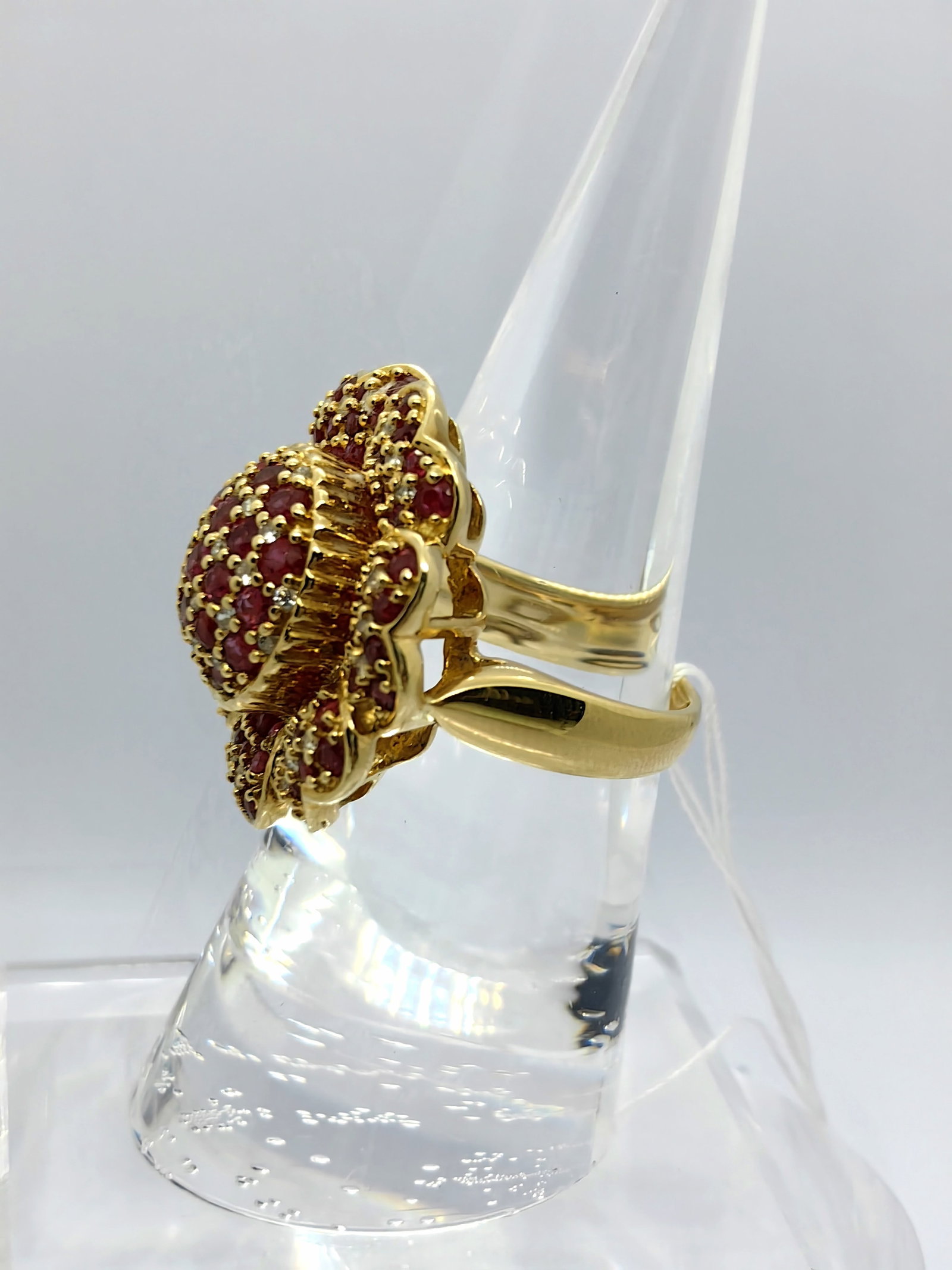 K18 Ruby Diamond Ring - 2