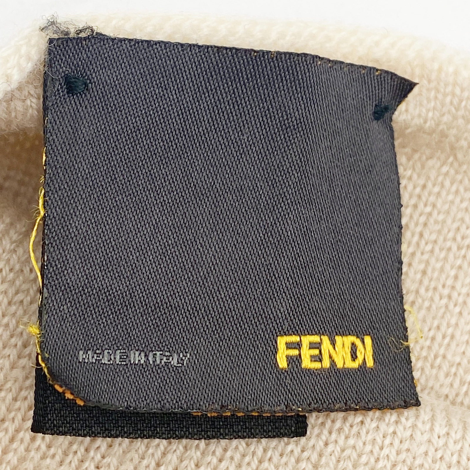 FENDI Muffler Wool Beige - 2