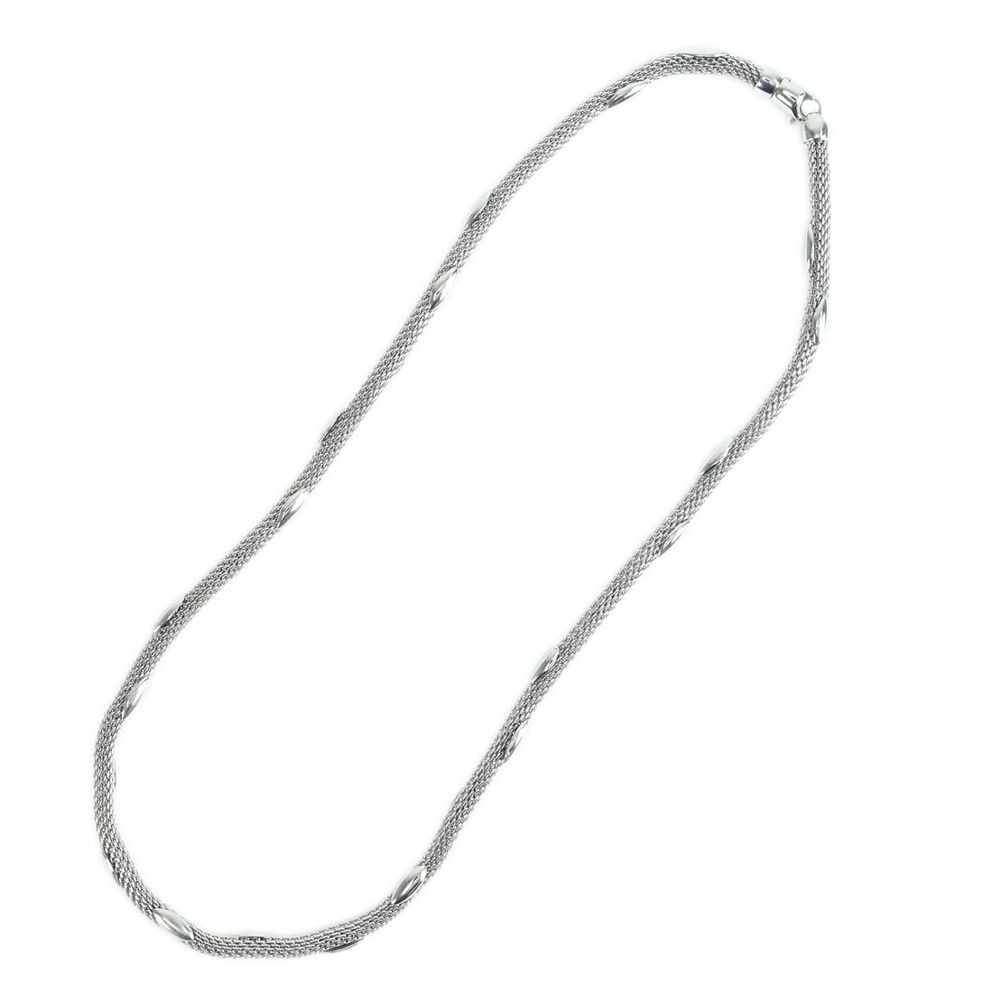KARATI K18 Necklace: Type: Necklace Metal:K18 White Gold Diamond:N/A Size:41cm Signed By:N/A