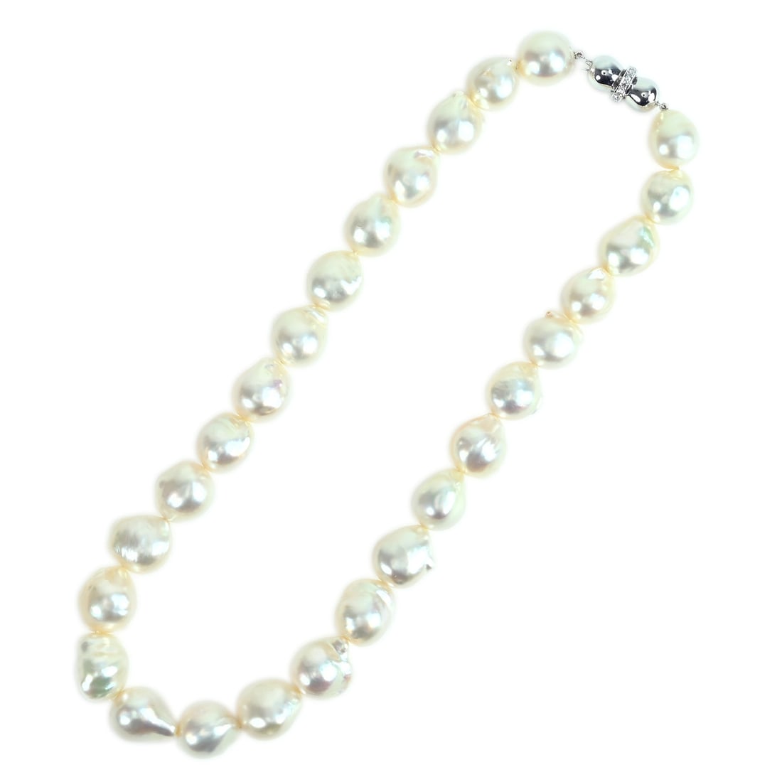MIKIMOTO K14 Shirocho Baroque 13.5-16.0mm Pearl Necklace: Brand:MIKIMOTO Sizs:45cm Material:K14 Accessories: Certification,Box