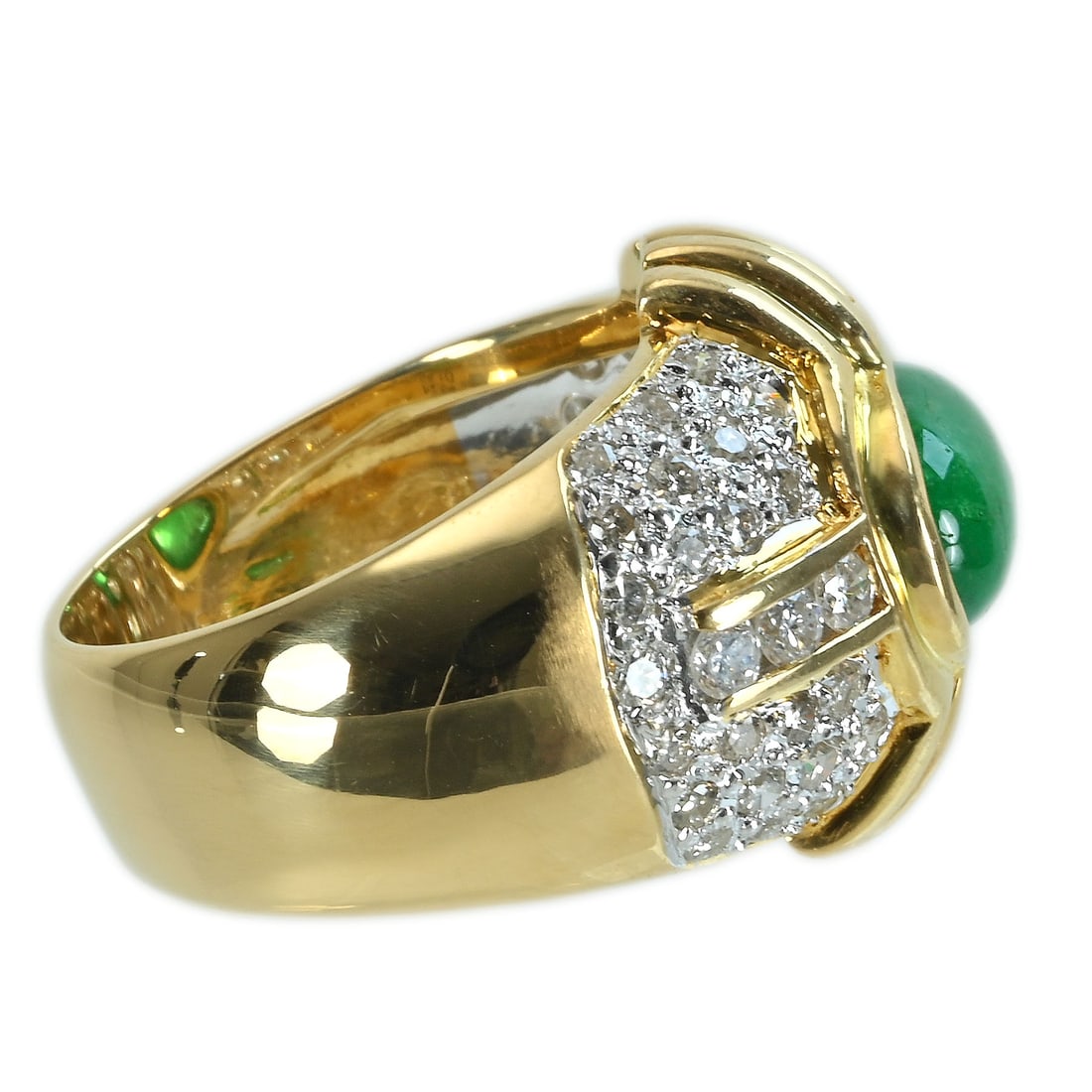 K18 Emerald Diamond Ring - 3