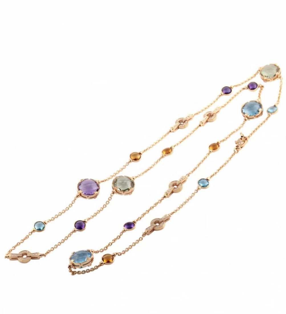 BULGARI BVLGARI Kette Parenthesis Necklace: Type: Necklace Metal:18K Gold/Gem Stone Size:92cm Diamond:N/A Signed By:Bulgari
