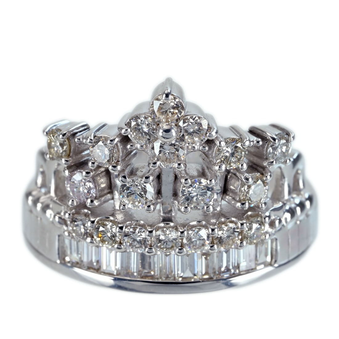 K18WG DIAMOND RING: Type:RING Item Name:K18WG DIAMOND RING Diamond:1.14ct Metal:18K Size:6.25(US) Accessories:N/A