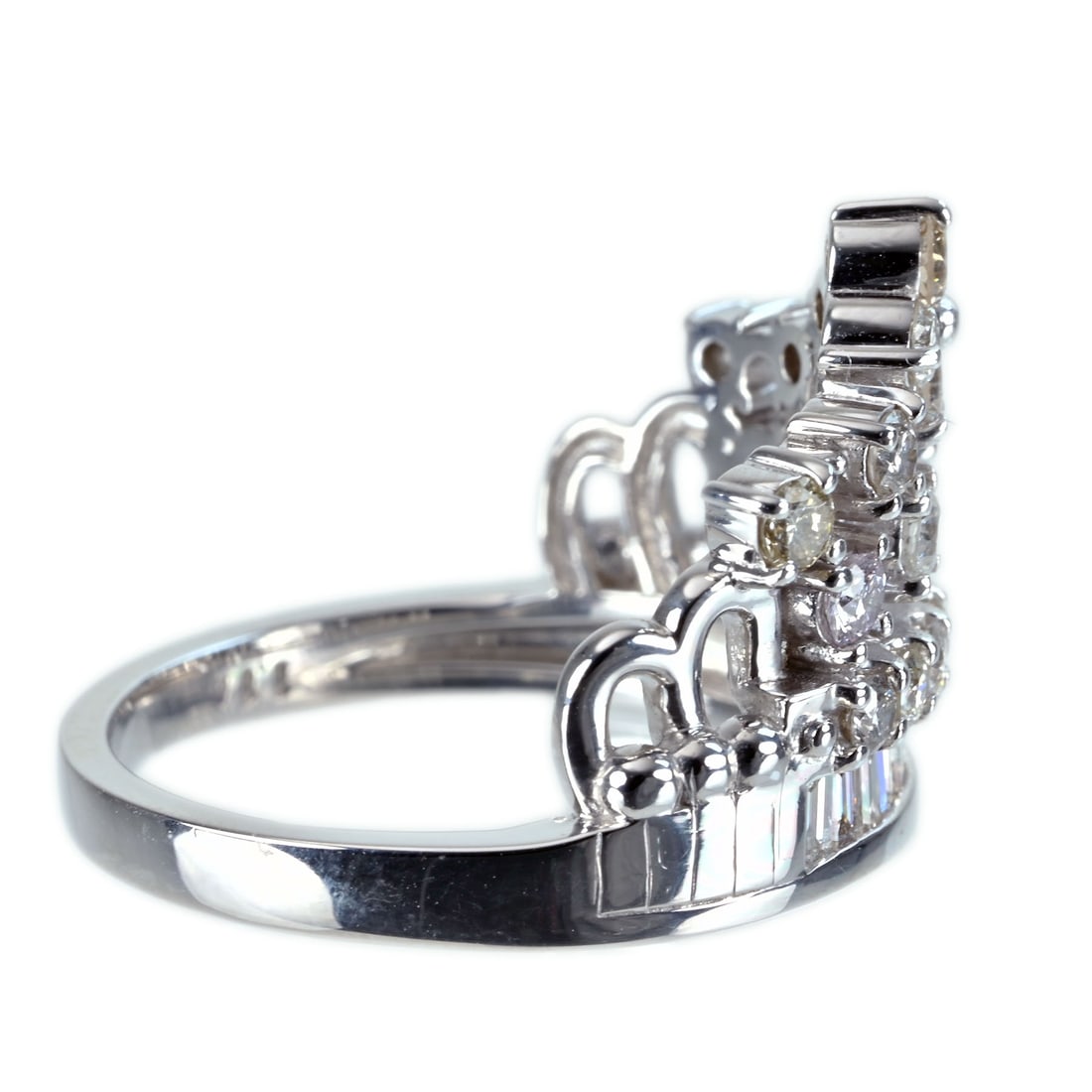 K18WG DIAMOND RING - 2