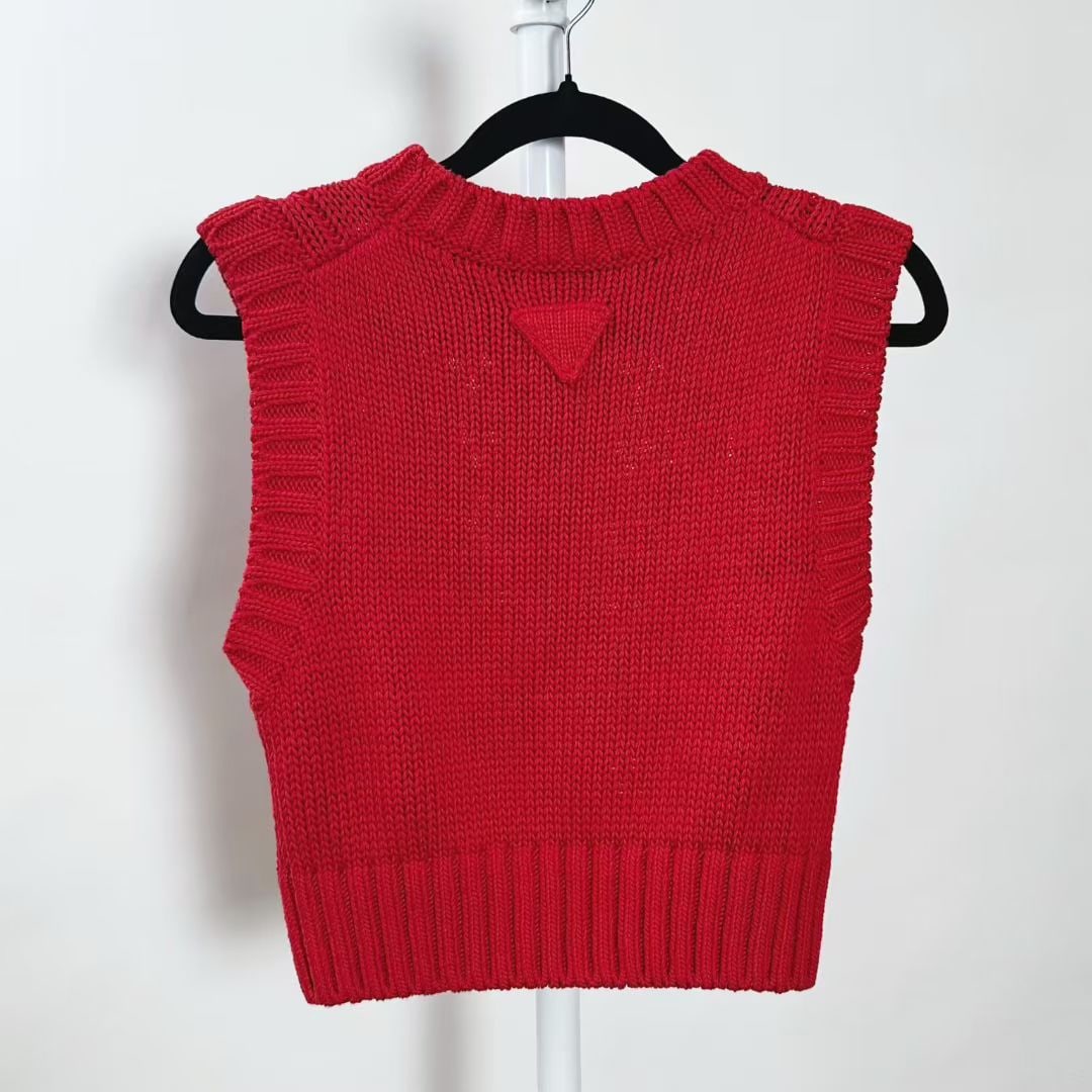 PRADA RED KNIT SWEATER - 2