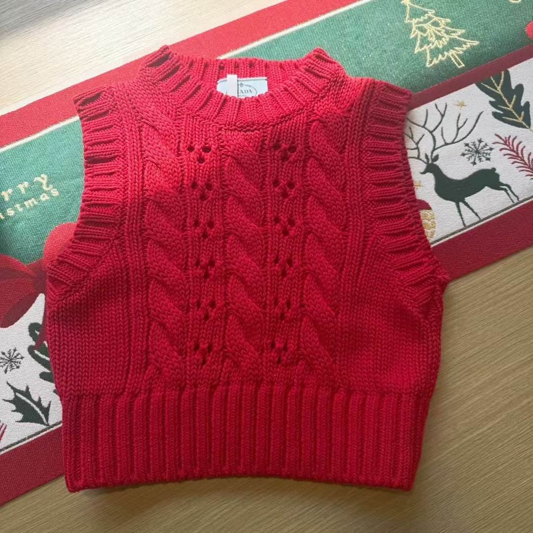 PRADA RED KNIT SWEATER - 3